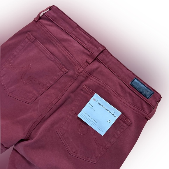 🖤 AG Jeans Prima Cigarette Leg | Size 27 | Burgundy | NWT | MSRP $208 🖤 - Picture 3 of 4